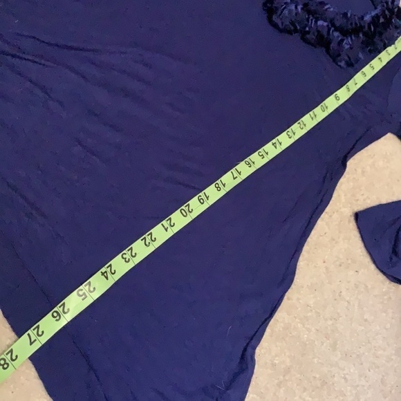 Status Amazing blue color tunic, ruffle neckline - Picture 7 of 10